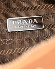 Tessuto Nylon Studded Mini Re-Edition Bag Brandy
