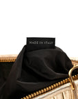 Metallic Nappa Plisse Long Clutch Gold