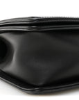 Calfskin Caviar Suede Chevron New Medium Boy Flap Black