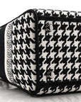 Canvas Houndstooth Embroidered Medium Lady D-Lite Black White