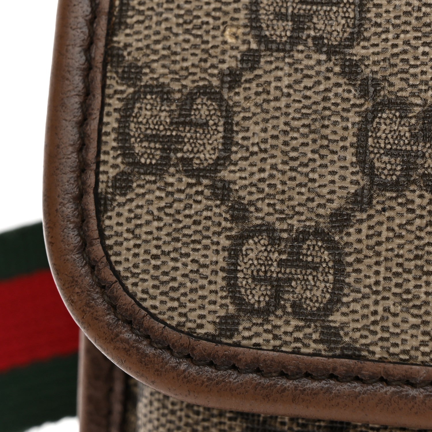 GG Supreme Monogram Neo Vintage Web Belt Bag Brown