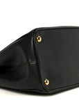 Saffiano Lux Small Galleria Double Zip Tote Black