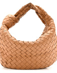 Nappa Intrecciato Teen Jodie Hobo Caramel