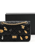 Aged Calfskin Lucky Charms 2.55 Reissue 225 Flap Black