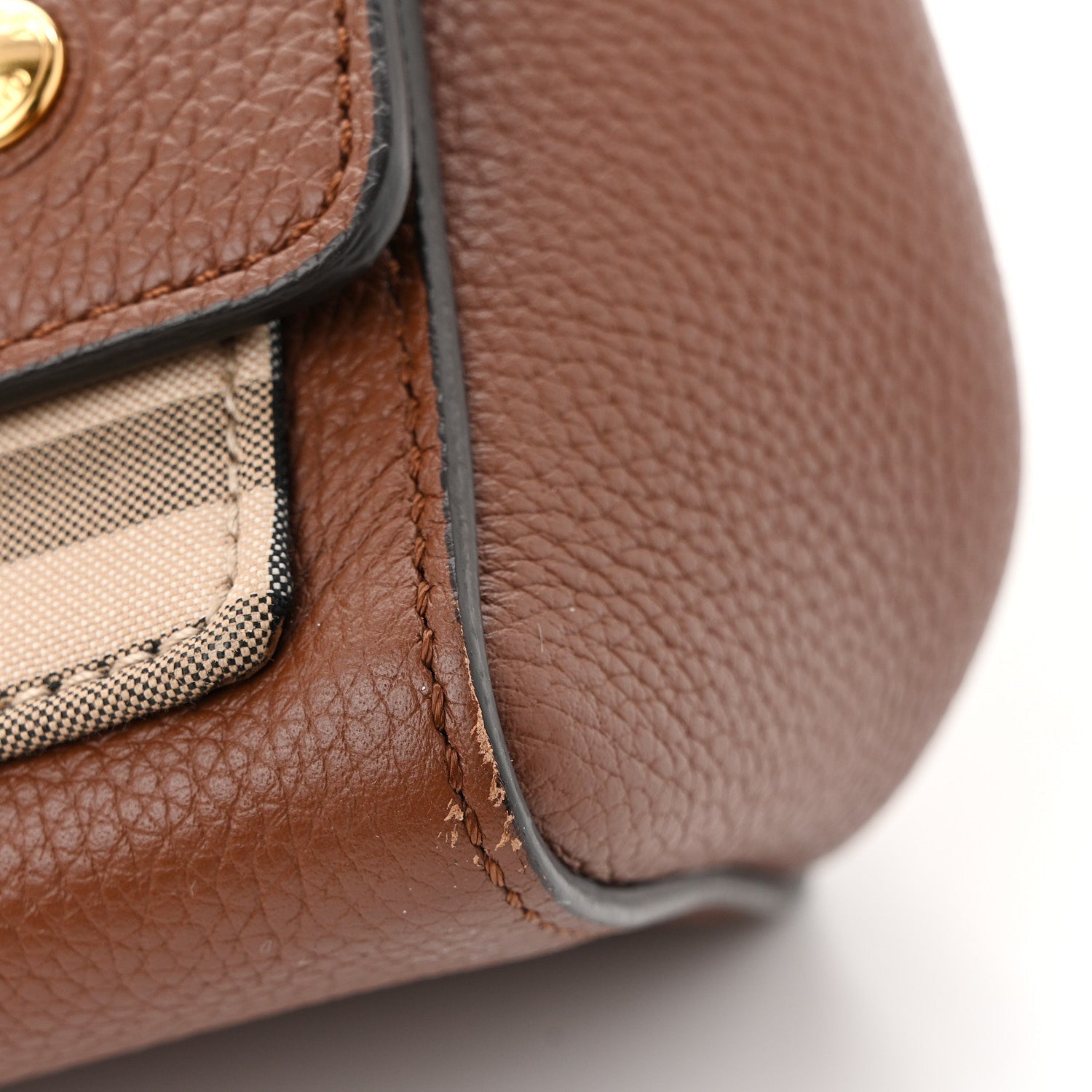 Calfskin Vintage Check Note Crossbody Bag Tan