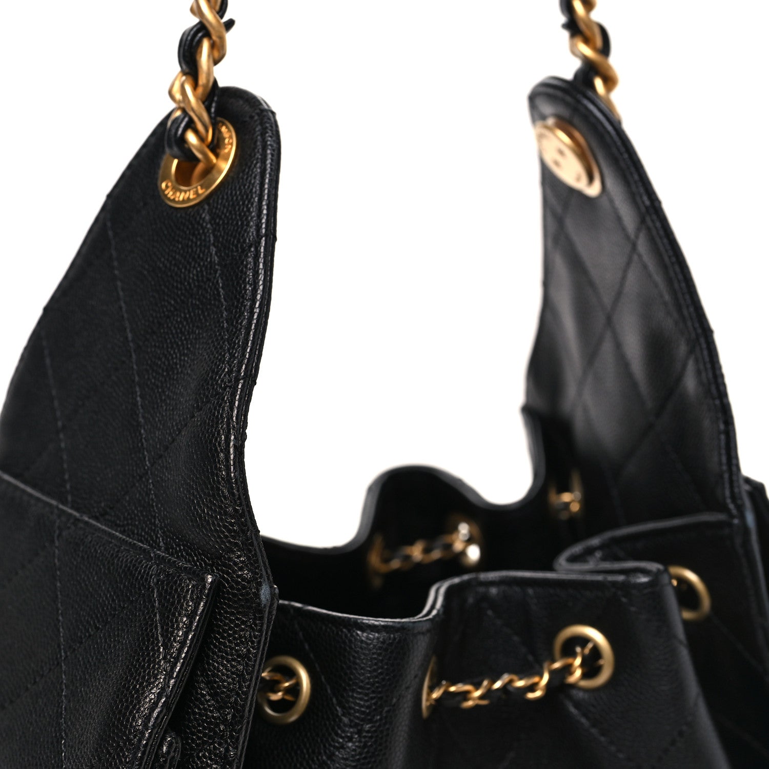 Caviar Quilted Small CHNL 25 Handbag Black