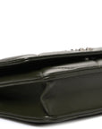 Lambskin Quilted CHNL 19 Wallet On Chain WOC Dark Green