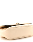 Nappa Quilted Small Medusa Chain Crossbody White