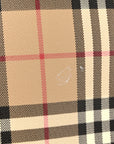 Canvas Vintage Check Calfskin Medium Freya Tote Briar Brown