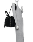 Nylon Quilted Diaper Tote Bag Black