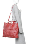 Goyardine Voltaire Tote Red