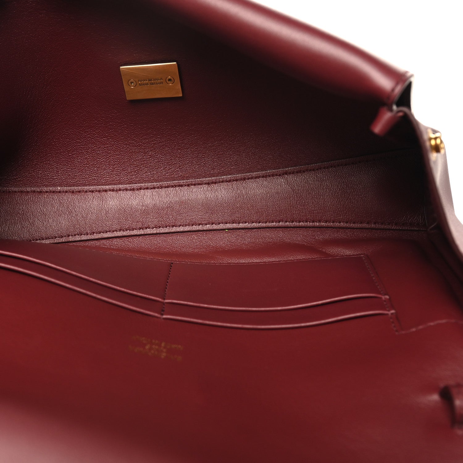 Smooth Calfskin Small Bel Air Clutch On Strap Dark Burgundy