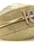 Crystal Vitello Laminato Suede FF Nano FNDIgraphy Hobo Bag Platino