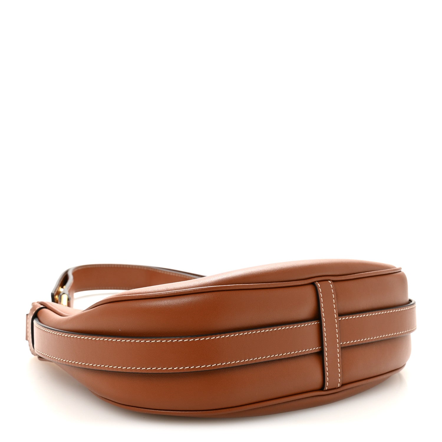 Smooth Calfskin Medium Strap Ava Shoulder Bag Tan