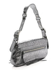 Metallic Agneau Arena Small Le Cagole Sling Bag Silver