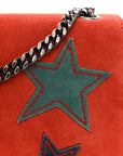 Suede Star Medium Classic Monogram Kate Satchel Berry Red