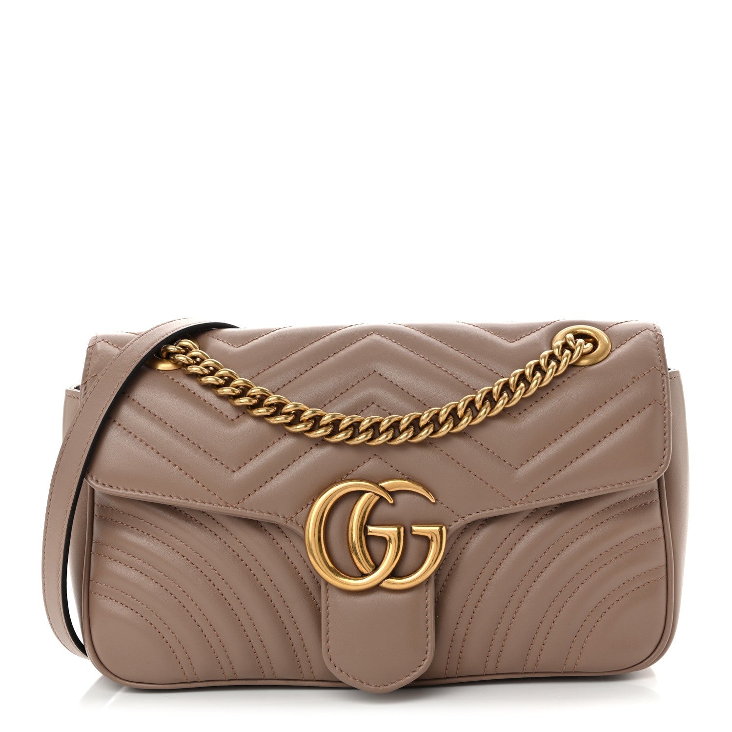 Calfskin Matelasse Small GG Marmont Shoulder Bag Porcelain Rose