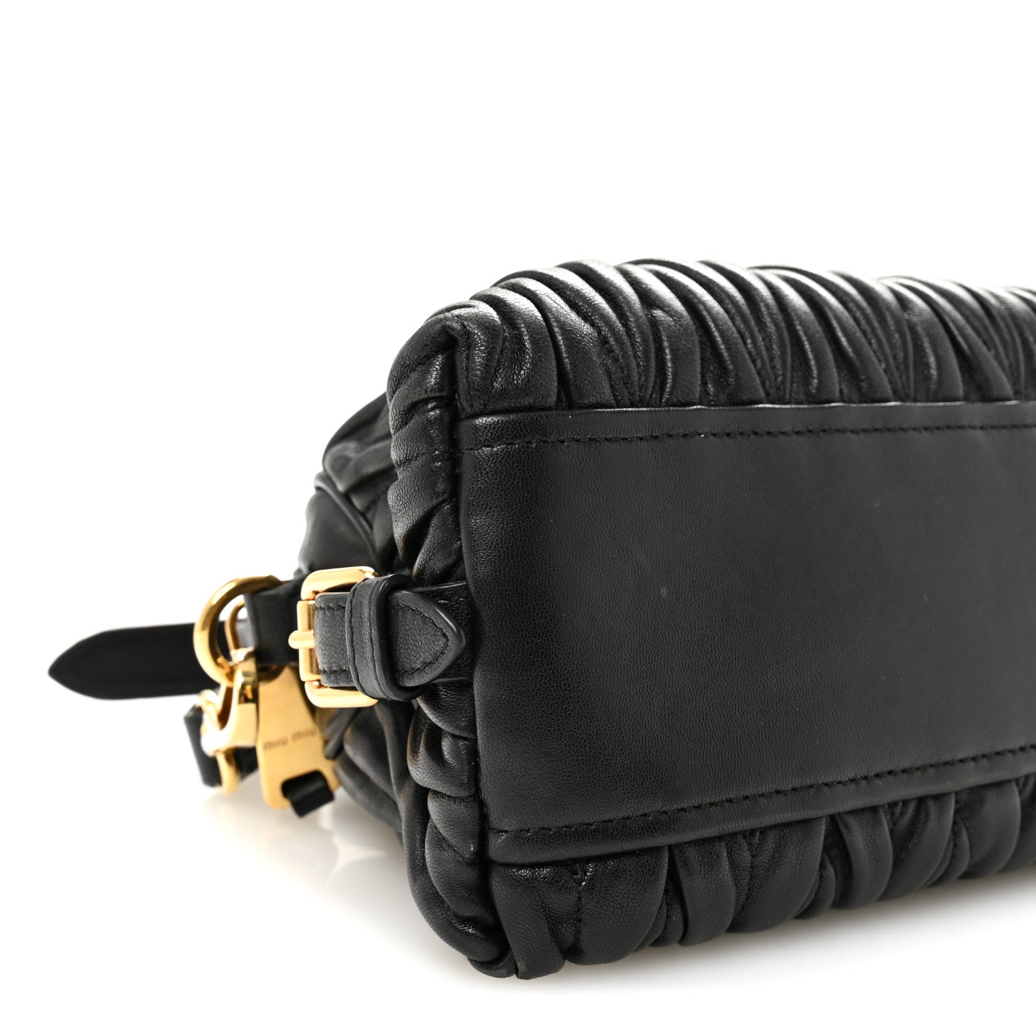 Nappa Matelasse Dome Crossbody Black