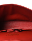 Lambskin Chevron Quilted Medium Double Flap Rosewood