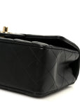 Lambskin Quilted Mini Rectangular Flap Black