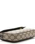 GG Supreme Monogram Textured Dollar Calfskin Web Mini Ophidia Envelope Shoulder Bag Beige Ebony New Acero