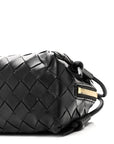Calfskin Intrecciato Small Loop Top Handle Black