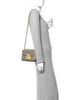 GG Supreme Monogram Bees Small Padlock Shoulder Bag Black