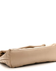 Lambskin Quilted Toy Loulou Puffer Monogram Chain Satchel Dark Beige