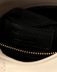 Lambskin Quilted Toy Loulou Puffer Monogram Chain Satchel Blanc Vintage