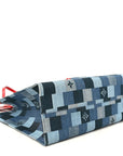 Denim Damier Monogram Onthego Blue Rouge