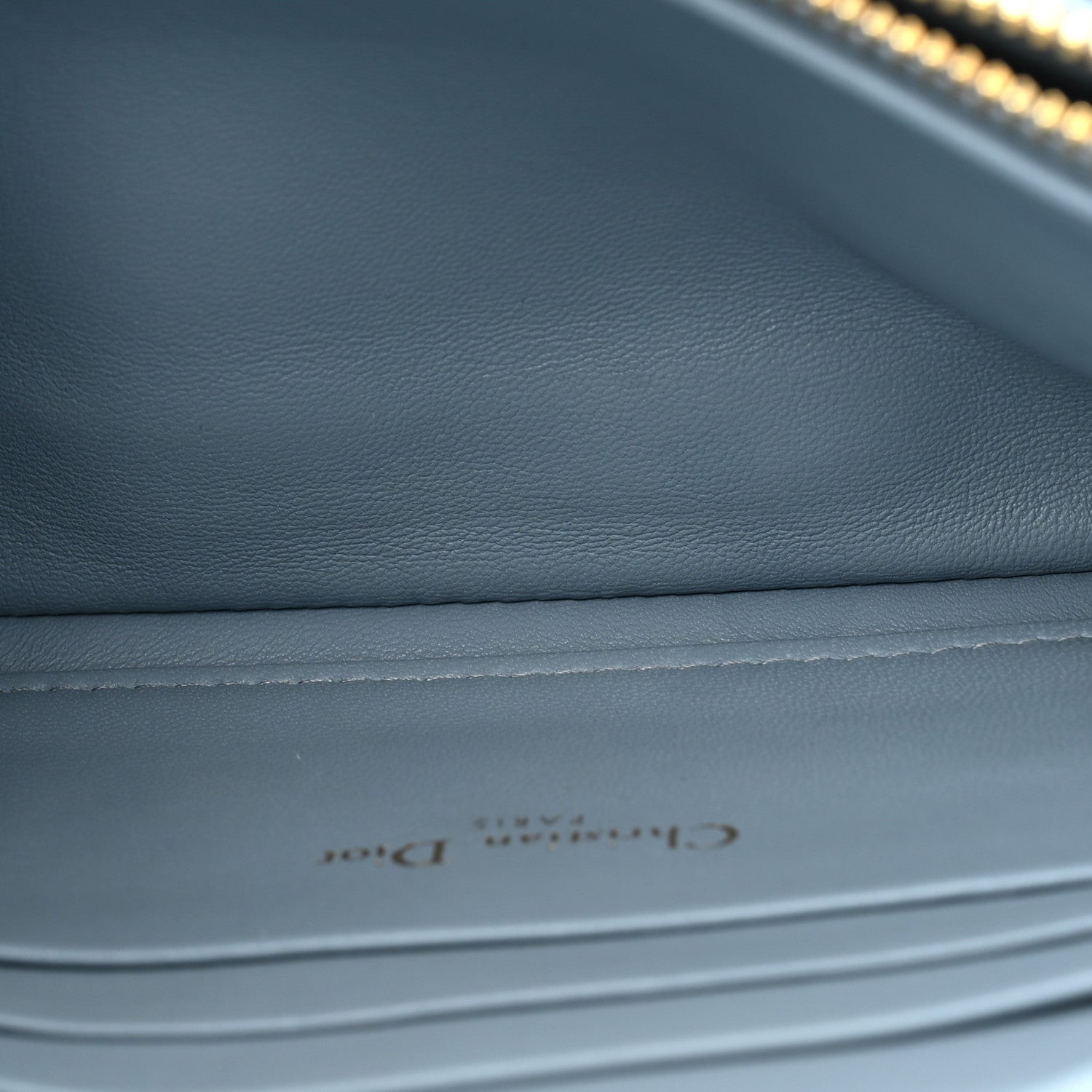 Lambskin Macrocannage Mini D1OR Caro Bag Cloud Blue