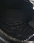 X PETER DOIG Grained Calfskin Slingbag Backpack Black