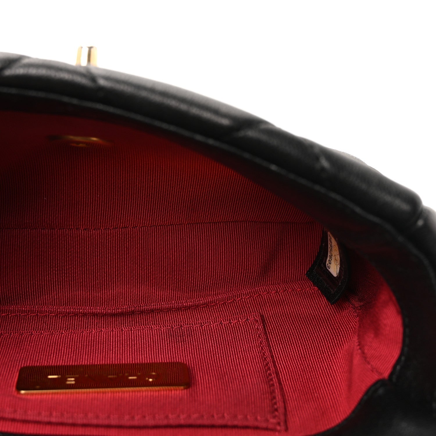 Goatskin Quilted CHNL 19 Waist Bag Black