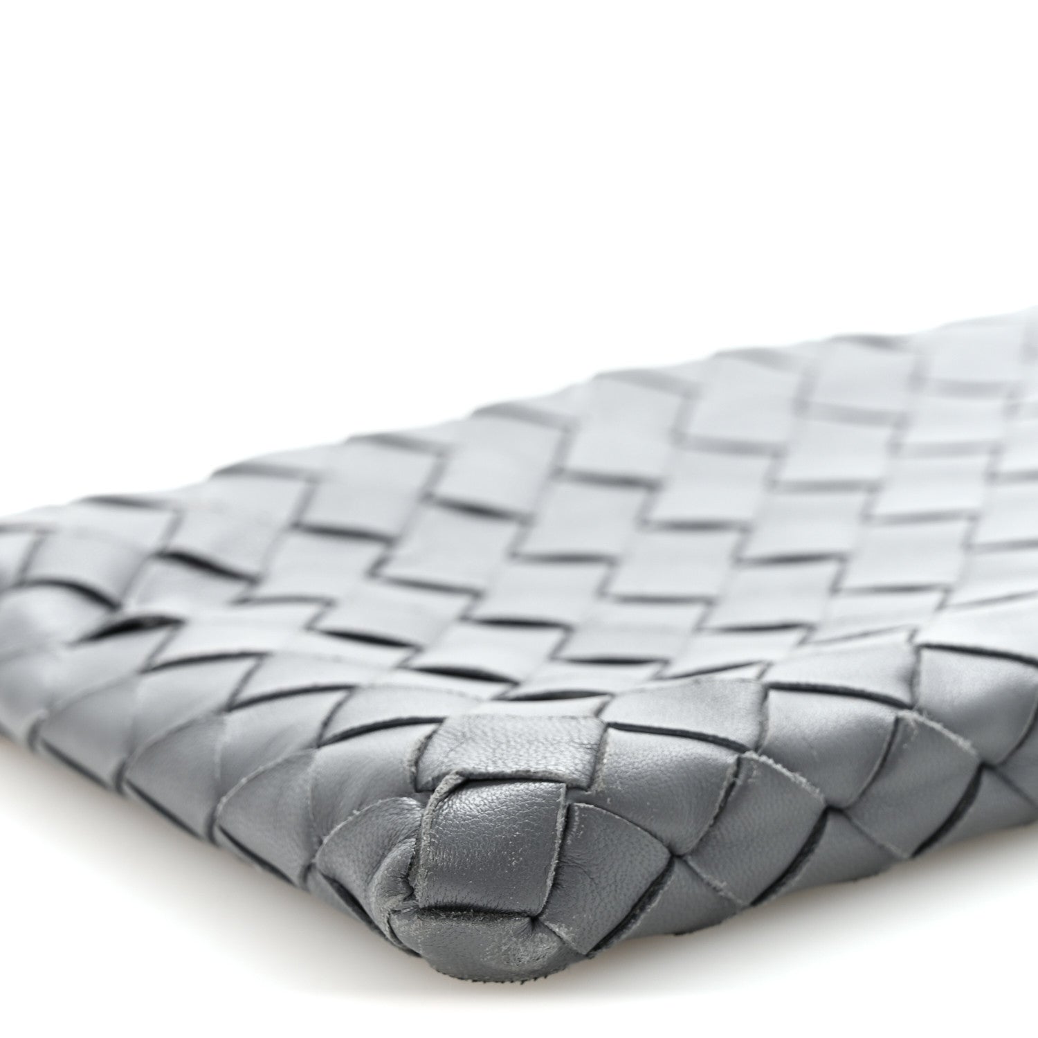 Nappa Intrecciato Small Zip Pouch Thunder