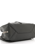 Veau Papier A6 Zip Around Tote Gris Fossile