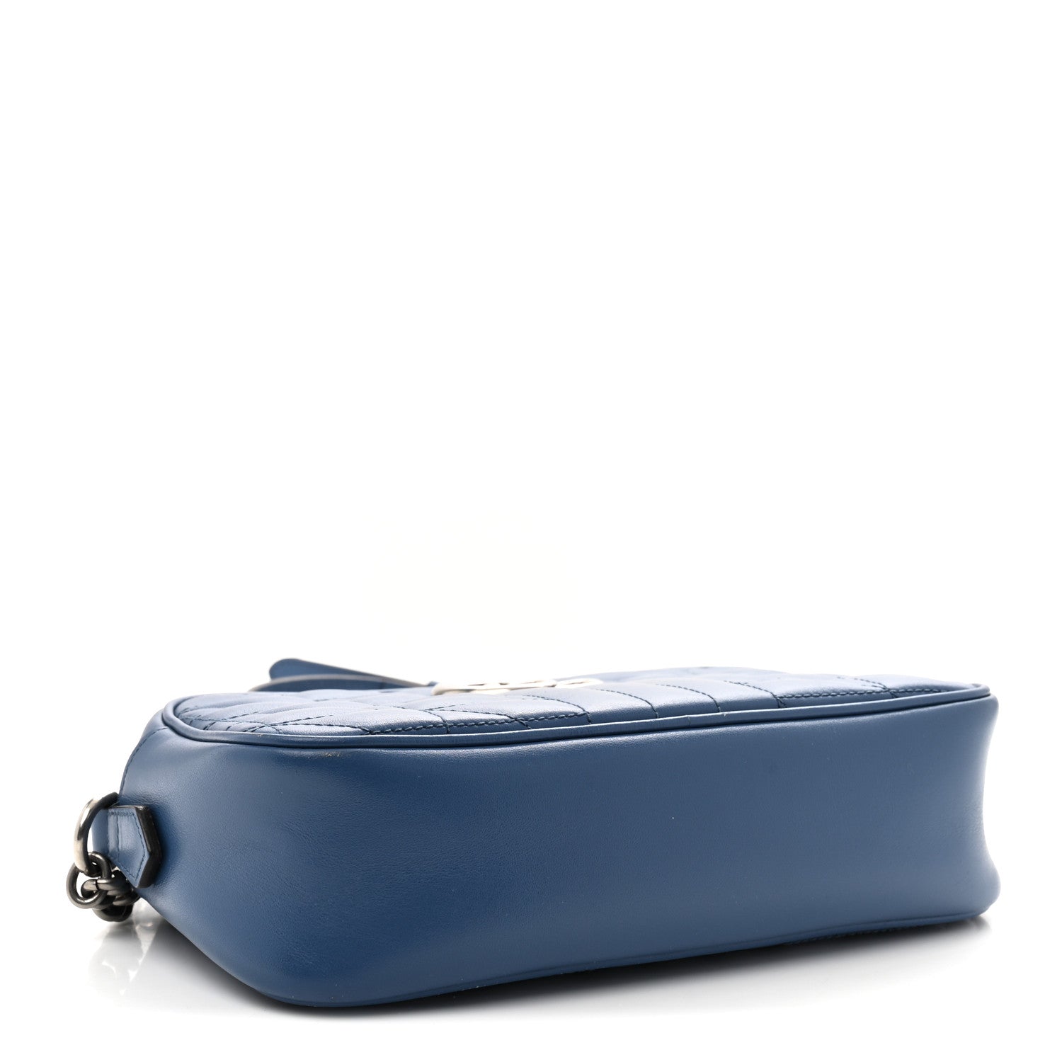 Calfskin Matelasse Aria Small GG Marmont Chain Shoulder Bag Clear Blue
