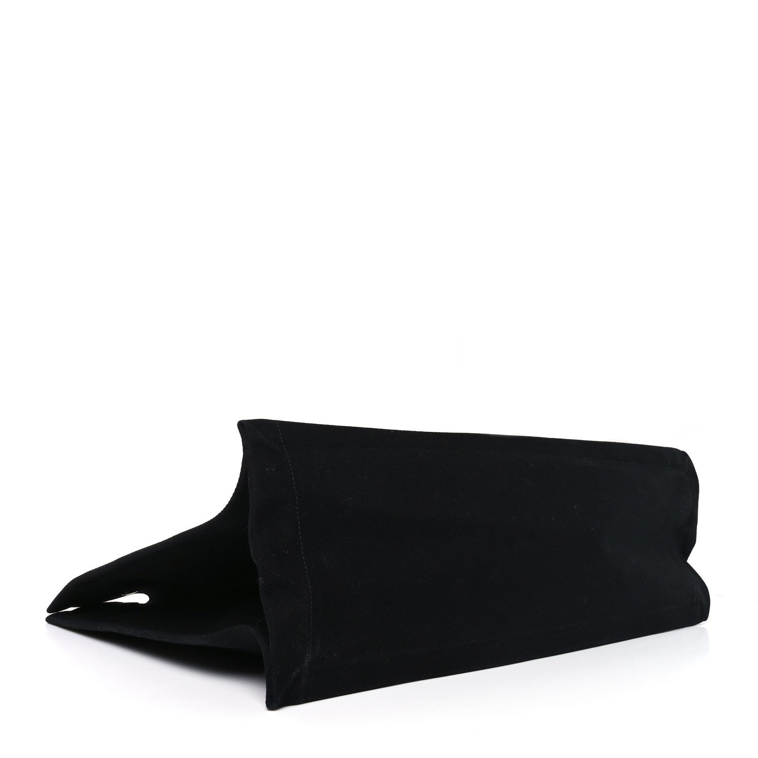 Linen Calfskin Rive Gauche Tote Black
