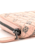 Nappa Intrecciato Ayers Zip Around Wallet Flamingo