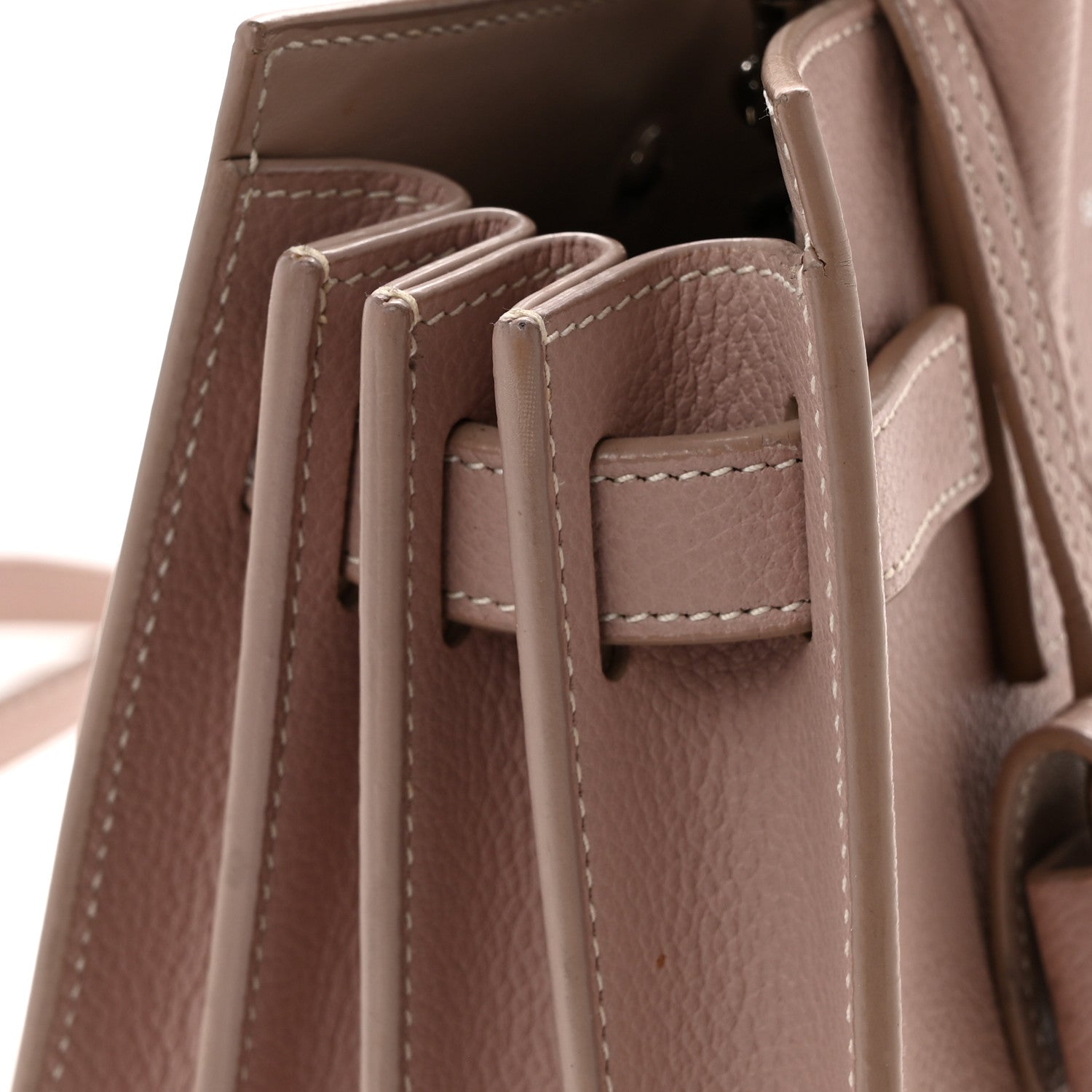 Grained Calfskin Nano Sac De Jour Pale Blush
