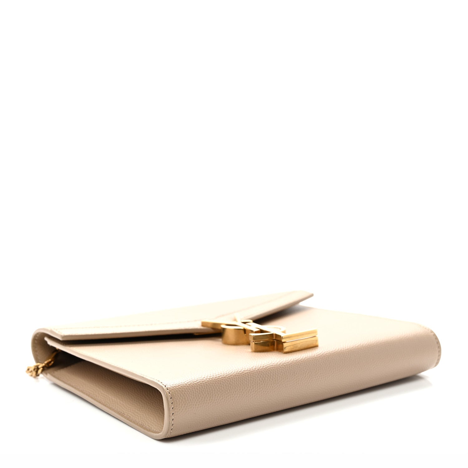 Grain De Poudre Monogram Cassandra Chain Wallet Dark Beige