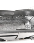 Mirror Laminated Nappa Maxi Intrecciato Mini Arco  Silver