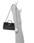 Nappa Intrecciato Small East West Andiamo Shoulder Bag Black