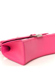 Shiny Box Calfskin Hourglass Top Handle Bag XS Acid Fuchsia