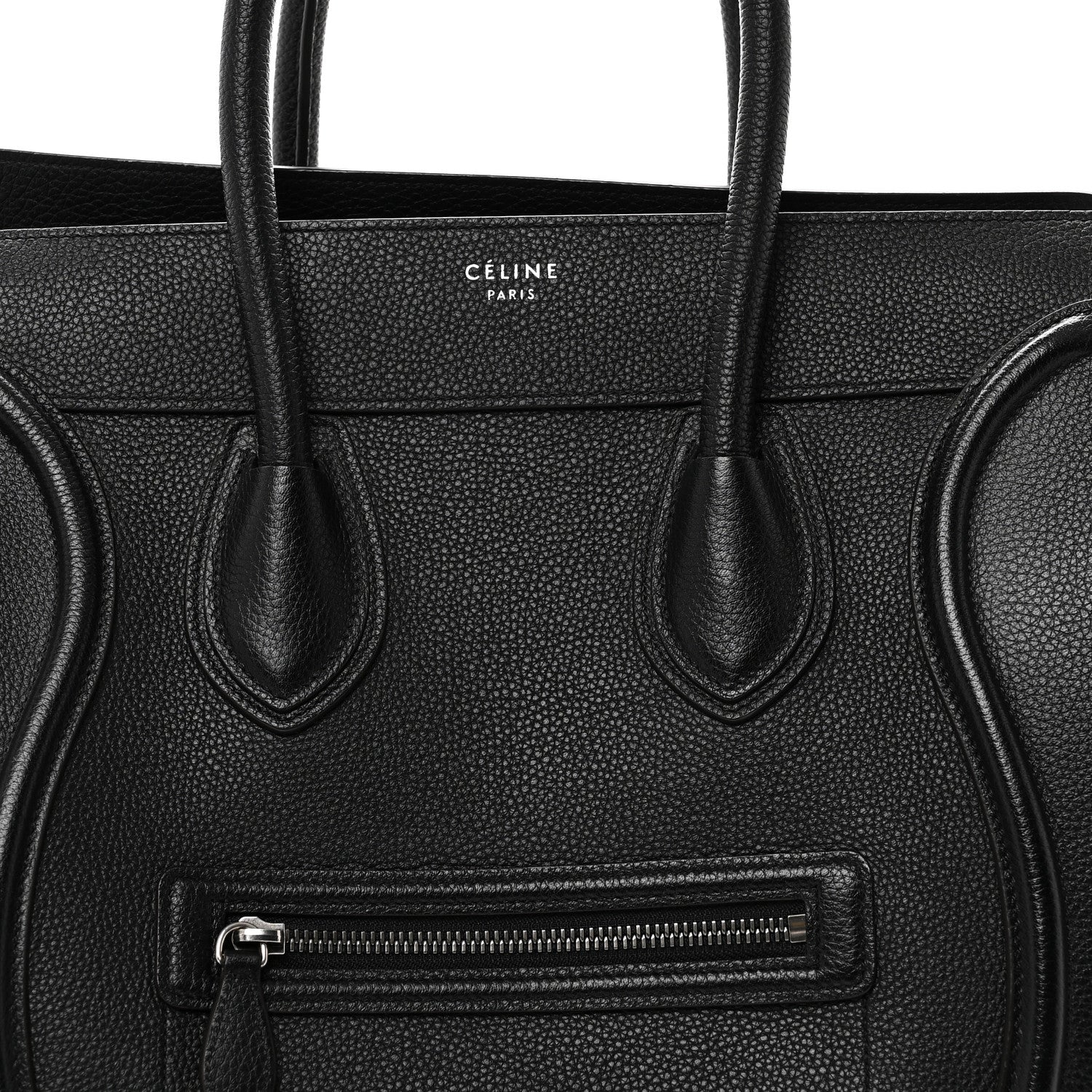 Drummed Calfskin Mini Luggage Black