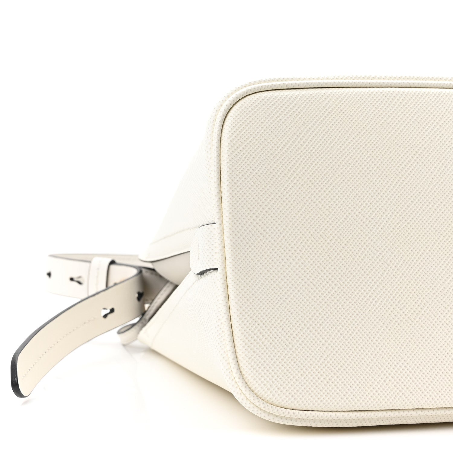 Saffiano Cuir Small Matinee Tote  Bianco Black