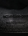 Calfskin Y Quilted Monogram Small Loulou Chain Satchel Black
