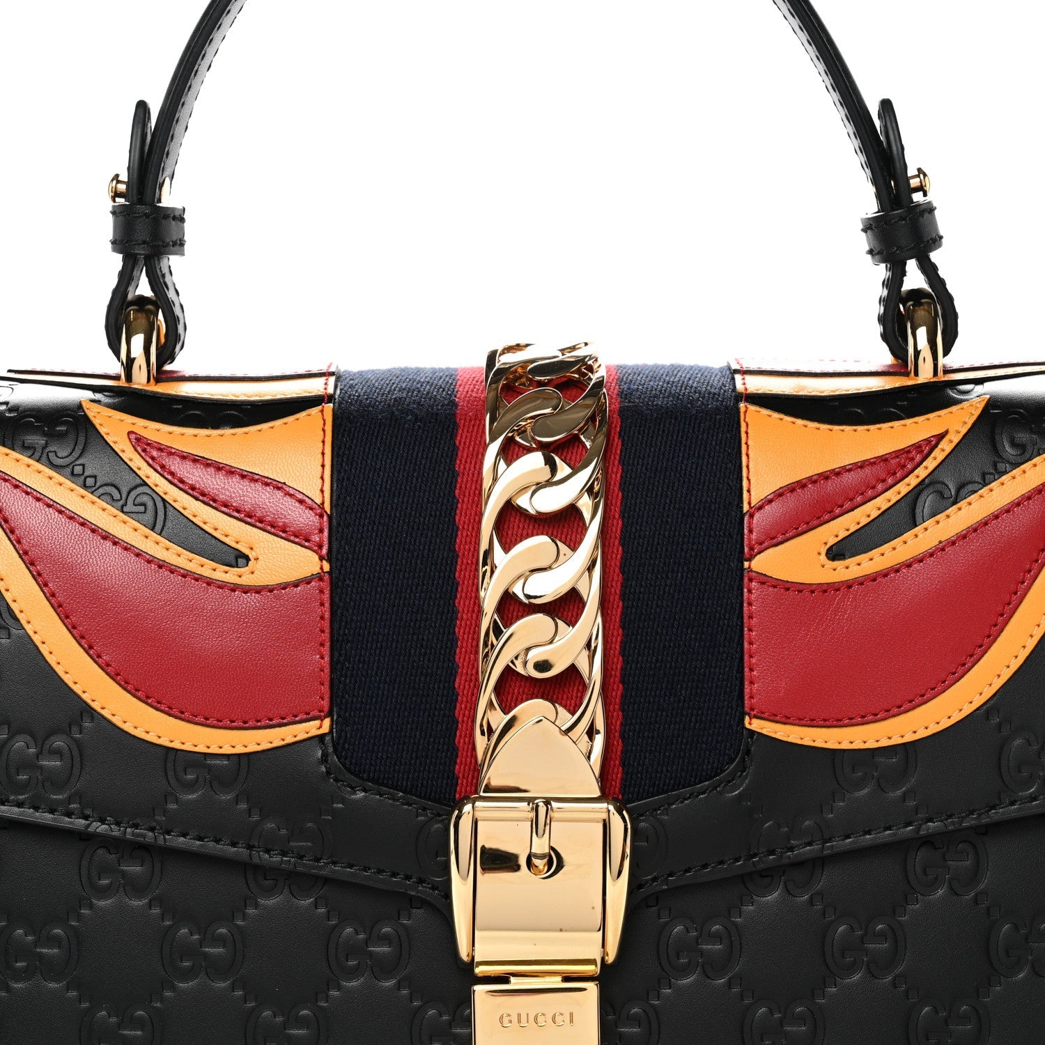 GCCIssima Signature Medium Sylvie Top Handle Bag Black