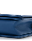 Lambskin Chevron Quilted New Medium Boy Flap Blue