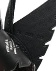 Epsom Chevre Mysore Swift Alligator Lizard Birdy Bag Charm Black