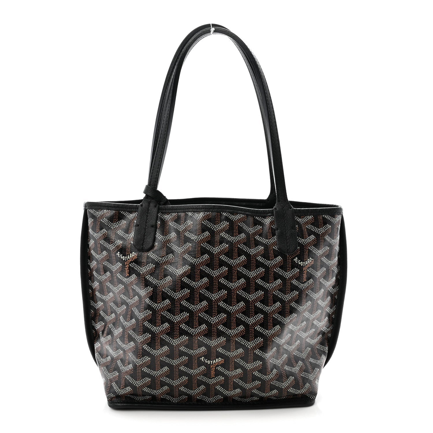 Goyardine Reversible Mini Anjou Black